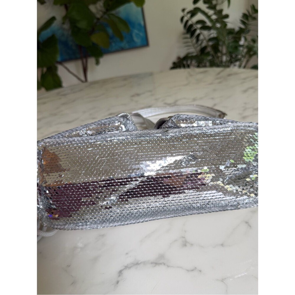 Coach Limited Edition Poppy Sequin Spotlight Tote Shoulder Bag 13821 Silver Y2K - Picture 11 of 16